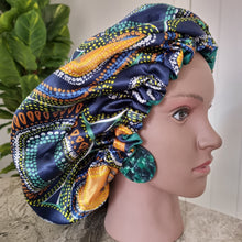 Load image into Gallery viewer, Adjustable & Reversible Silky Satin Hair Bonnet
