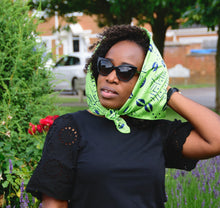 Load image into Gallery viewer, Cowrie Print Silk Scarf