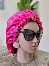 Load image into Gallery viewer, Adjustable &amp; Reversible Silk Hair Bonnet
