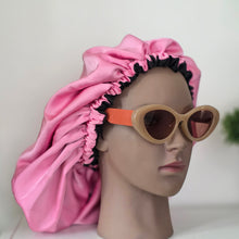 Load image into Gallery viewer, Adjustable &amp; Reversible Silk Hair Bonnet
